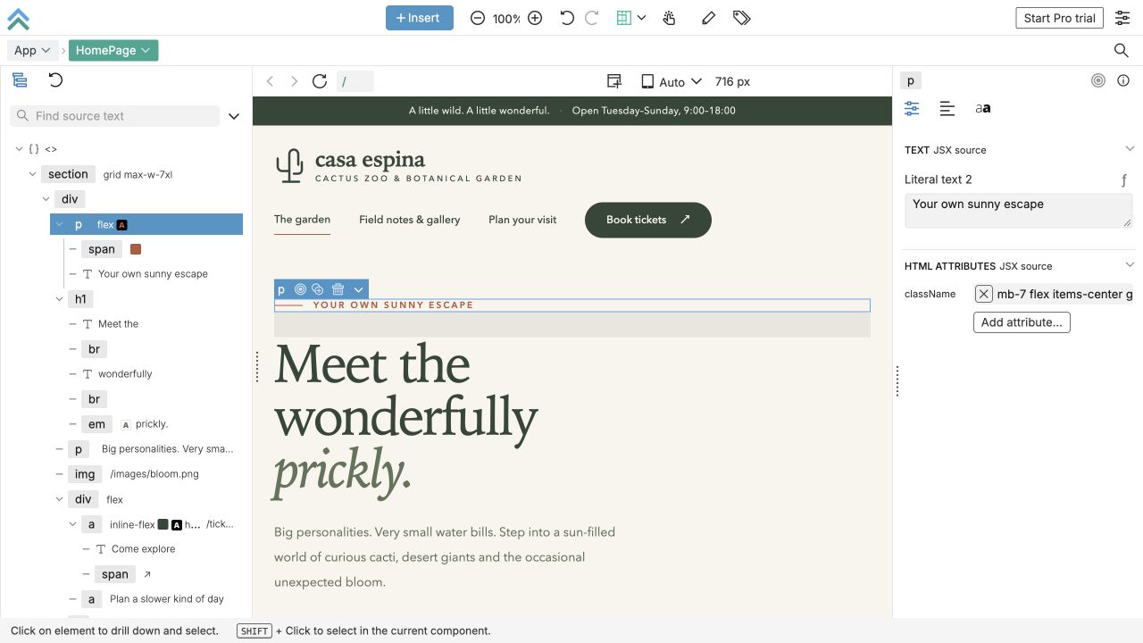 The Casa Espina demo open in Piny
